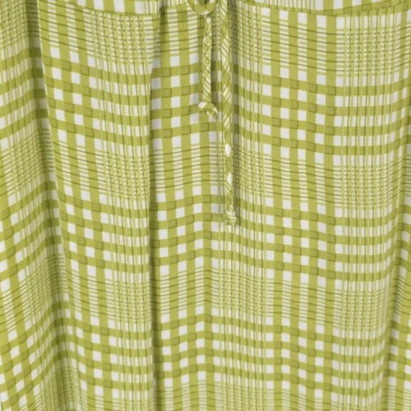 NWT FAITHFULL THE BRAND Imogen Mini Dress Djerra Check Lime FF1621-DCL SMALL - Picture 10 of 14